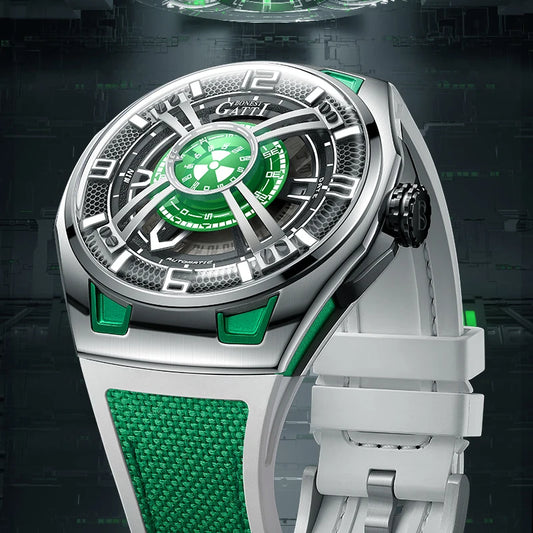 BONEST GATTI 5803 Men Automatic Watch Luxury Watches Luminous Waterproof Concept Time Dial Mechanical Wristwatch